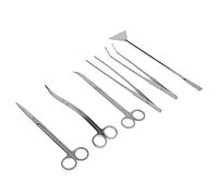 HEEPDD Herramientas para Acuario, Kit de Paisaje Acuático para Acuario, Tijeras y Pinzas para Plantas de Acero Inoxidable, Juego de 6 Piezas para Plantas Acuáticas en Peceras