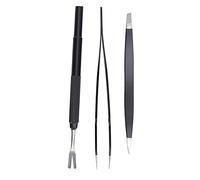 HEEPDD Herramientas Removedoras de Acero Inoxidable, Kit Removedor con Tenedor de Sacrificio, Pinzas de Doble Punta para Perros y Gatos, Herramientas Removedoras de Acero Inoxidable, Suministros