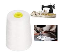 HEEPDD Hilo de Coser de 8000 Yardas, Material de Poliéster, Alta Resistencia y Solidez del Color para Proyectos de Ropa y manualidades. (WHITE)