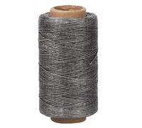 HEEPDD Hilo Encerado, Cable Encerado Plano 150d para la Artesanía de Cuero DIY Bookenning Shoe Reparing Proyectos de Cuero 250m/820.2ft Nan (gris oscuro)