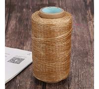 HEEPDD Hilo Encerado, Cable Encerado Plano 150d para la Artesanía de Cuero DIY Bookenning Shoe Reparing Proyectos de Cuero 250m/820.2ft Nan (Caqui)