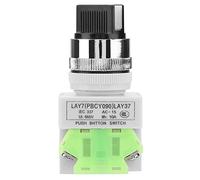 HEEPDD Interruptor Giratorio Selector Mantenido de 3 Posiciones, Autobloqueo de Metal Plástico, 220 V 5 A para Equipos Industriales Componentes de Control Industrial