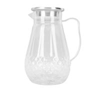 HEEPDD Jarra de Agua de Plástico Acrílico de 1,5 L, Jarra Transparente a Prueba de Calor para Bebidas con Asa y Tapa para té de Jugo de Bebidas Calientes Frías