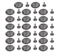 HEEPDD Juego de 20 Tachuelas de Cuero Semicirculares con Forma de Calabaza, 14,2 Mm