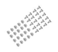 HEEPDD Juego de 20 Tornillos M6 de Acero Inoxidable 304, Sujetadores de Tuercas con Brida con Dentado para Resistencia a las Vibraciones, Suministros de Invernadero a Prueba de óxido