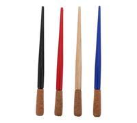 HEEPDD Juego de 4 Portalápices de Madera, Portalápices de Caligrafía Vintage de Madera Maciza de 21 Cm, Ligero de 4 Colores para Escribir Dibujos, Agarre Cómodo (Soporte para bolígrafo vintage)