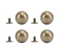 HEEPDD Juego de 50 Remaches de Perlas, Remaches de Hierro Redondos de 12mm con Patrón de Celosía, para Decoración de Sombreros y Bolsos de Ropa Artesanal de Cuero (Bronce)