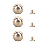 HEEPDD Juego de 50 Remaches de Perlas, Remaches de Hierro Redondos de 12mm con Patrón de Celosía, para Decoración de Sombreros y Bolsos de Ropa Artesanal de Cuero (GOLD)