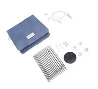 HEEPDD Juego de Agujas de Tejer Circulares Intercambiables, Agujas de Patrón Ondulado de Acero Inoxidable con 4 Cables Flexibles para Principiantes y Uso Doméstico, Tamaños de EE. UU. 4 a 11,