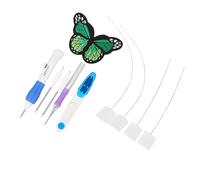 HEEPDD Juego de Agujas Perforadoras, Suministros de Agujas Perforadoras con 3 Intercambiables y Punta Ajustable, para Manualidades, Pegatinas de Tela en Ropa, Almohadas, Decoraciones, Juego de