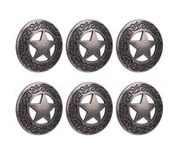 HEEPDD Juego de Artesanía de Cuero con Remaches de Estrella, Remaches de Estrella Huecos de Cinco Puntas de Aleación de Zinc con Tornillos para Cinturones de Bricolaje, Bolsos, Zapatos, 28 Mm, 1,1
