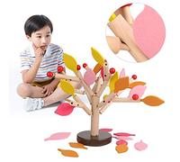 HEEPDD - Juego de bloques de construcción de árboles, juguete de rompecabezas, para bricolaje casa de niños y niñas (estilo de hoja amarilla)