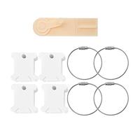 HEEPDD Juego de Bobinas de Hilo de Plástico, 100 Tarjetas con Máquina de Bobinado Manual, Anillos de Sujeción, Blanco, Herramienta de Organización de Hilo de Bordar de Punto de Cruz