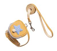 HEEPDD Juego de Correa y Arnés para Mascotas, Cómodo Chaleco de Nailon para Gatos con Correas Ajustables, Bonito Diseño para Perros y Gatos Durante Aventuras Al Aire Libre (M (Recomendado 2,5-5