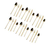 HEEPDD Juego de Cubiertos de Acero Inoxidable, Servicio Completo de 20 Piezas para 4, Pulido Espejo 18/10, Apto para Lavavajillas, Diseño Elegante, Perfecto para el Hogar, Apartamento, Restaurante y