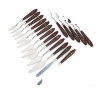 HEEPDD Juego de Cuchillos de Paleta de 18 Piezas, Herramientas de Pintura de Acero Inoxidable, Cuchillos Raspadores de Varios Tamaños para Pintura Al óleo y Suministros de Arte (18 piezas)