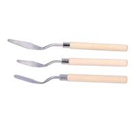 HEEPDD Juego de Cuchillos de Paleta de Espátula de Acero Inoxidable, Acero Inoxidable y Madera, Diseño Ergonómico para Pintura Al óleo y Arte de Técnicas Mixtas, Perfecto para Texturizar Trabajar en