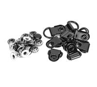 HEEPDD Juego de Ganchos para Cordones, Hebilla de Latón con Anilla en D, 100 Piezas para Zapatos y Bolsos, Fácil Instalación con Remaches