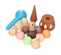 HEEPDD Juego de Helado, Juego para Niños, Mejora Las Habilidades Motoras Finas y la Creatividad, Divertido de Helado de Actividad en Interiores, Cono de de Plástico, Juguetes para Niños