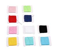 HEEPDD Juego de Hilos de Bordar Kit de Hilo de Poliéster de 10 Colores para Manualidades de Costura de Punto de Cruz, 20 M por Rollo 65.6 Pies, Suministros para Hacer Pulseras de la (ZLP2648)