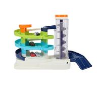 HEEPDD Juego de Juguete para Garaje de Estacionamiento, Diseño de Pista de Vehículos Motorizados, Juego de Juguete Interactivo con Rampa para Coche con Coches de Eléctricos para Niños Que Aprenden