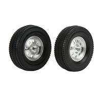 HEEPDD Juego de Llantas de Goma para Coche RC, Meticulosamente Elaboradas, Banda de Rodadura Antideslizante de 85 Mm para Tractor y Camión Volquete 1/14 Vehículos RC