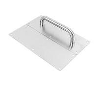 HEEPDD Juego de Manijas Comerciales con Tirador para Puerta de Escaparate de Acero Inoxidable con Diseño de Placa de Empuje, Barra Resistente de 11,8 X 3,9 X 2,4 Pulgadas para Oficinas, Almacenes,