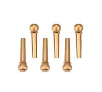 HEEPDD Juego de Pasadores de Puente de Guitarra Acústica de Latón, 6 Piezas de Repuesto de Clavijas de Cuerda de Guitarra Popular, Material de Latón, Soporte de Tono, Tamaño Regular de 29,5 X 8 Mm