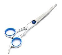 HEEPDD Juego de Tijeras para el Cuidado de Mascotas, Tijeras Curvas de Acero Inoxidable y Peine, de Adelgazamiento Ajustables para Perros y Gatos en Casa Nan