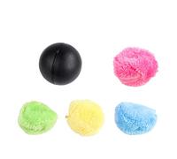 HEEPDD Juguete Automático de Pelota para Perros, Rodillo Interactivo Que Fomenta la Acción de Limpieza de Dientes de Juego de Persecución con Cuatro Cubiertas de Terciopelo para Perros Activos en