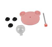 HEEPDD Juguete de Dispensador de Gato, Alimentador de Vía de Bola de Plástico con Forma de Oso de Plástico para Gatos Interiores y Perros Pequeños (Pink)