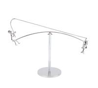 HEEPDD Juguete de Escritorio de Equilibrio, Estatua de Pescador de Hierro, Escultura Artística, Juguetes de Escritorio Ejecutivo, Escultura Artística, Exquisita Artesanía de Metal, Adorno de Pesca