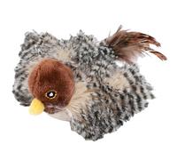 HEEPDD Juguete de Pájaro con Chirrido Automático para Gatos de Interior, Sonido de Aleteo, Sensor Táctil, Cola de Plumas de Felpa, 35mAh, para Aliviar el Aburrimiento, Trabajar Desde Casa (pájaro)