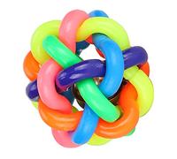 HEEPDD Juguete Interactivo para Masticar Perros, Campana Incorporada para Participar en el Juego, Limpieza de Dientes, Bola de Goma Suave de 3 Pulgadas para Exteriores y Tira y Afloja para Perros