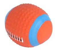 HEEPDD Juguete Masticable de Pelota de Rugby de Látex para Perros y Gatos, Juego de Sonido Interactivo, Limpieza y Entrenamiento de Dientes para Perros Pequeños