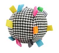 HEEPDD Juguete para Remolcar Perros, Juguete Interactivo de Felpa para Masticar con Campana en el Interior para Jugar, Juegos de Buscar y Perseguir, Colores Brillantes y Cintas (en Blanco y Negro)