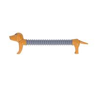 HEEPDD Juguete Sensorial, Diseño de Perro de Plástico colorido Popping Tubo Fidget de Desarrollo de Juguetes para Niños (Caqui oscuro)