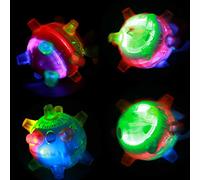 HEEPDD Juguetes para Mascotas, Bola de Activación de Salto, Bola con Flash LED para Perros y Gatos con Música y Funciones de Rebote, Juguete para Mascotas de 13 Cm (A)
