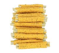 HEEPDD Juguetes para Rechinar los Dientes 20 Piezas de Palitos para Masticar de bambú Dulce para Mascotas Pequeñas, Palitos Molares Naturales, Juguetes para Rechinar los Dientes para Mascotas (YELLOW)