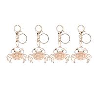 HEEPDD Keychain de Dhinestone, 4pcs de Aleación de Zinc Shape Shinestons Key para Mujeres Bolso de Chicas Bolsas de Bolso Colgante de Nan
