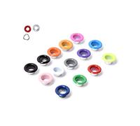 HEEPDD Kit de 400 ojales de metal, coloridos con arandelas para álbumes de recortes, manualidades de cuero, ropa, zapatos, bolsas