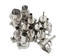 HEEPDD Kit de Boquillas de Calor de 12 Piezas para 850 Estación de Soldadura por Aire Caliente, Material de Acero para 850 Estación de Soldadura de Aire Caliente, Material de Acero con Gran