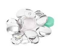 HEEPDD Kit de Botones Cubierto de Telas, Herramienta de Fabricante de Botones de Cubierta Profesional con Ensamblaje Presione para Manualidades de Bricolaje Joyería y Accesorios (20)