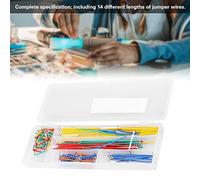 HEEPDD Kit de Cables de Puente de 140 Piezas, Plástico y Metal, Cables de Puente de Placa de Pruebas Fáciles de Usar para Proyectos Electrónicos Componentes Electrónicos