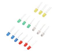 HEEPDD Kit de Circuito LED de bajo Consumo de Energía de 100 Piezas, Diodos Emisores de Luz Multicolores de 5 Mm con Carcasa de ABS para Proyectos de Bricolaje y Reparación de Electrodomésticos