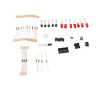 HEEPDD Kit de Dados Electrónicos, Juego de Dados LED de Bricolaje con Circuito NE555 CD4017 Operación de 4,5 V a 5 V para Entusiastas de los Juegos, Aficionados y Estudiantes, Cuenta con 7 LED Rojos