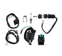HEEPDD Kit de Encendido CDI Bobina Bujía Arnés con Interruptor de Apagado para Kick Start Dirt Pit Bike ATV Go Kart