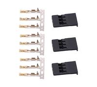 HEEPDD Kit de Enchufe, Juego de Conectores de 3 Pines de Latón ABS para Aviones RC y Equipos Electrónicos con Estabilidad a Largo Plazo