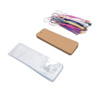 HEEPDD Kit de Fabricación de Marcadores en Blanco de 30 Piezas, Kit de Manualidades de Papel con Agujeros Preferidos, Borlas y Mangas Coloridas para Proyectos de Marcadores Personalizados (BROWN)