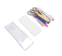 HEEPDD Kit de Fabricación de Marcadores en Blanco de 30 Piezas, Kit de Manualidades de Papel con Agujeros Preferidos, Borlas y Mangas Coloridas para Proyectos de Marcadores Personalizados (WHITE)